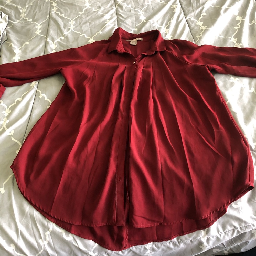 Loose fit button down